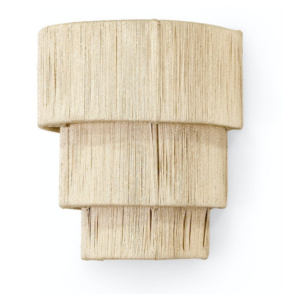 AVERY THREE TIERED SCONCE IN NATURAL - MAK & CO