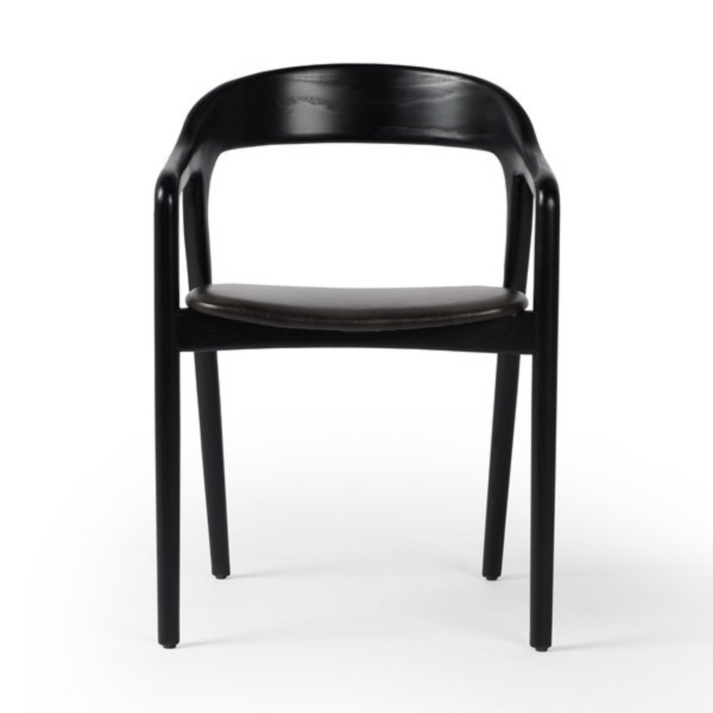 AMARE DINING ARMCHAIR IN BLACK - MAK & CO