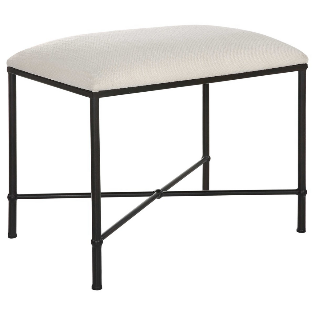 AVENHAM SMALL BENCH IN BLACK AND WHITE - MAK & CO