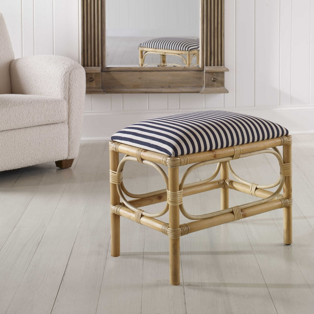 LAGUNA SMALL BENCH, STRIPED - MAK & CO