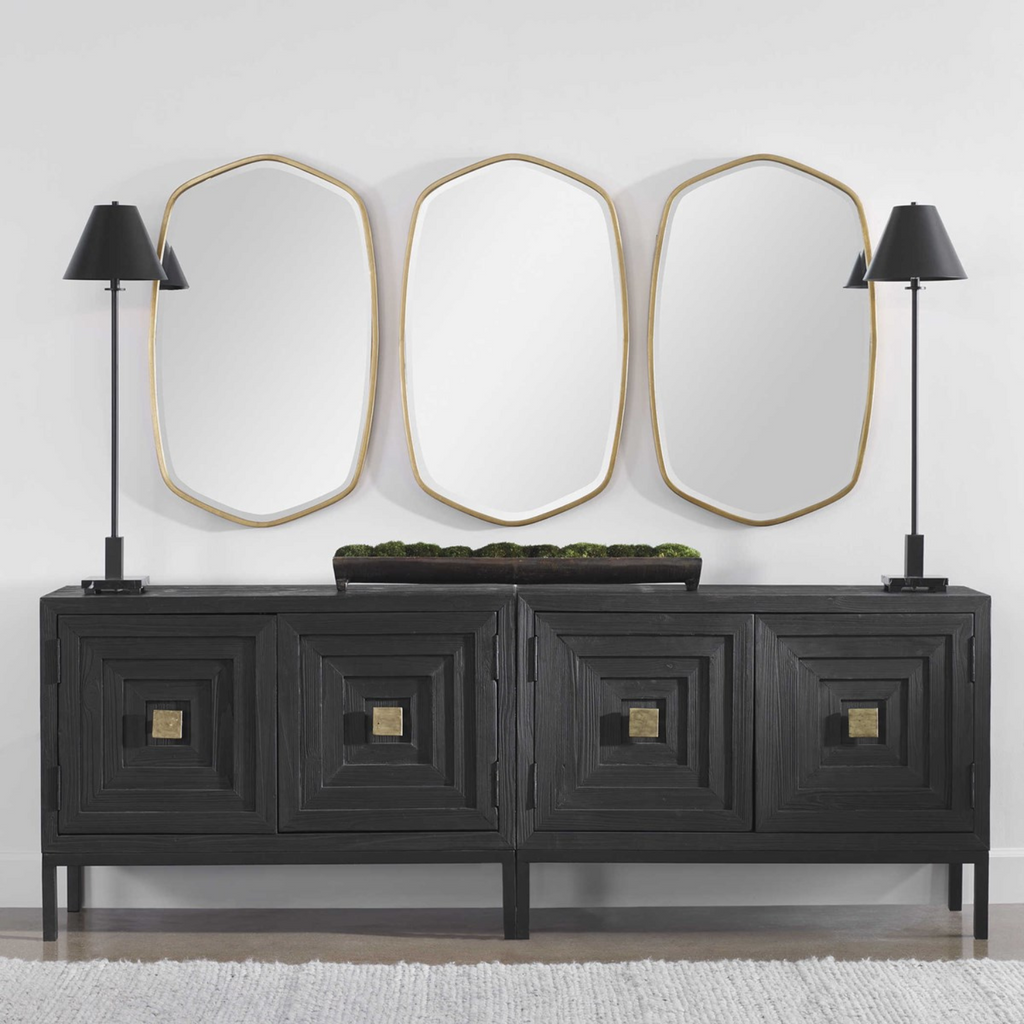AIKEN TWO DOOR CABINET IN BLACK - MAK & CO