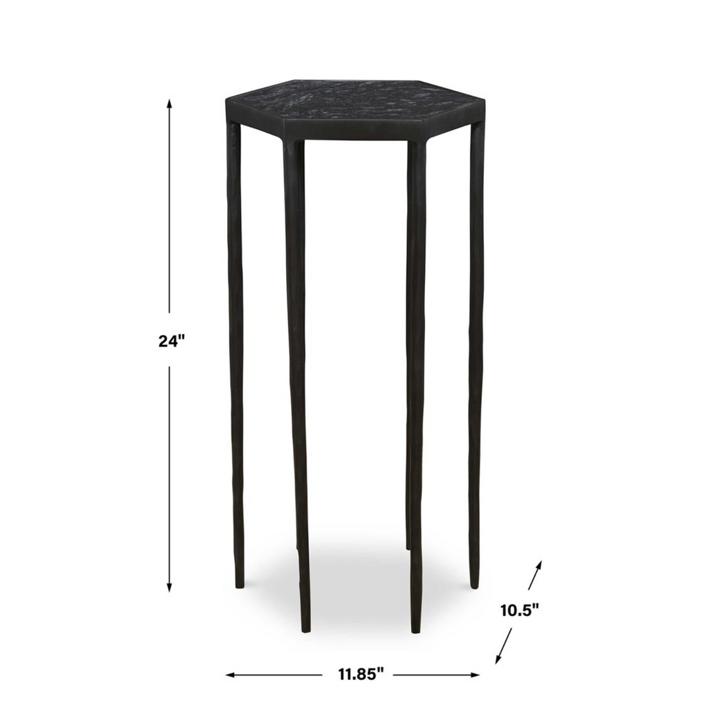 AVIARY ACCENT TABLE IN BLACK - MAK & CO
