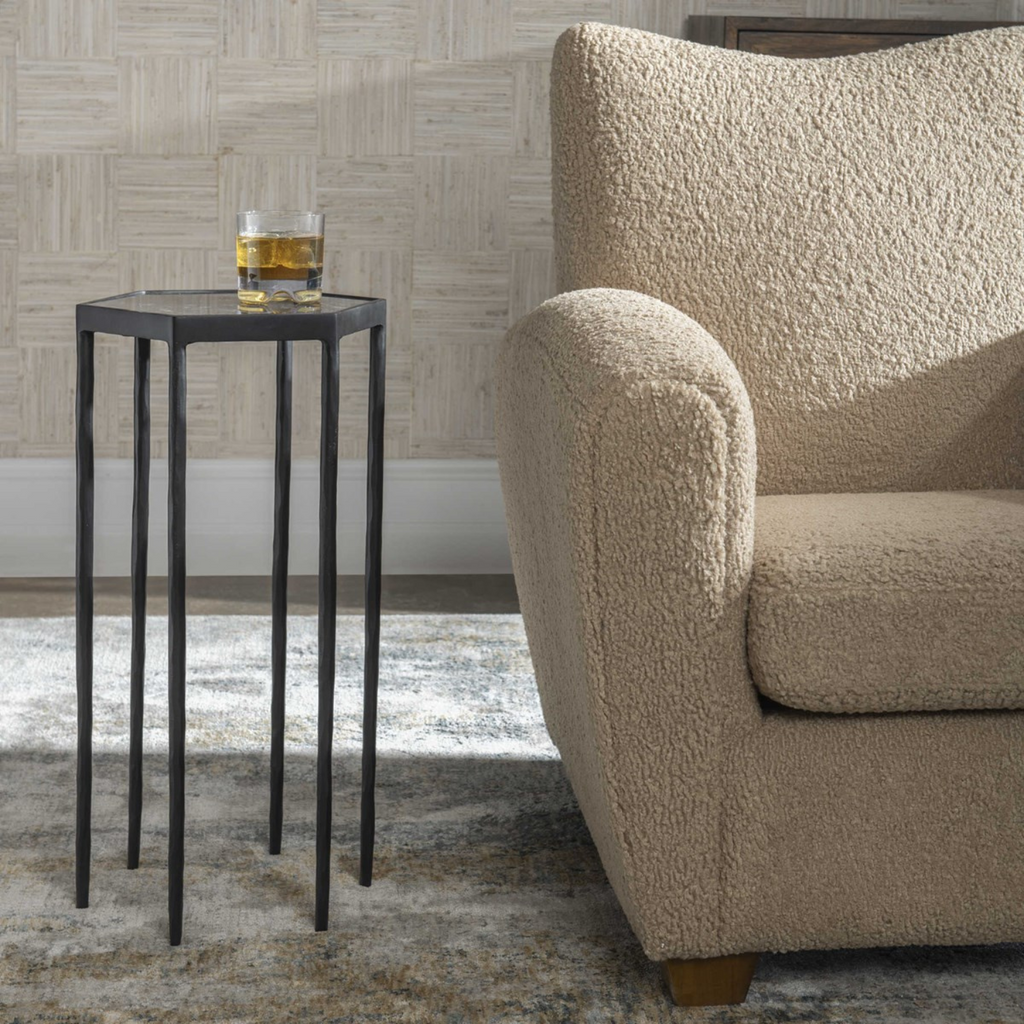 AVIARY ACCENT TABLE IN BLACK - MAK & CO