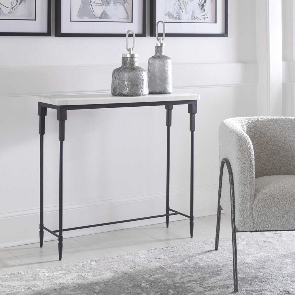 BODA CONSOLE TABLE IN BLACK AND WHITE - MAK & CO