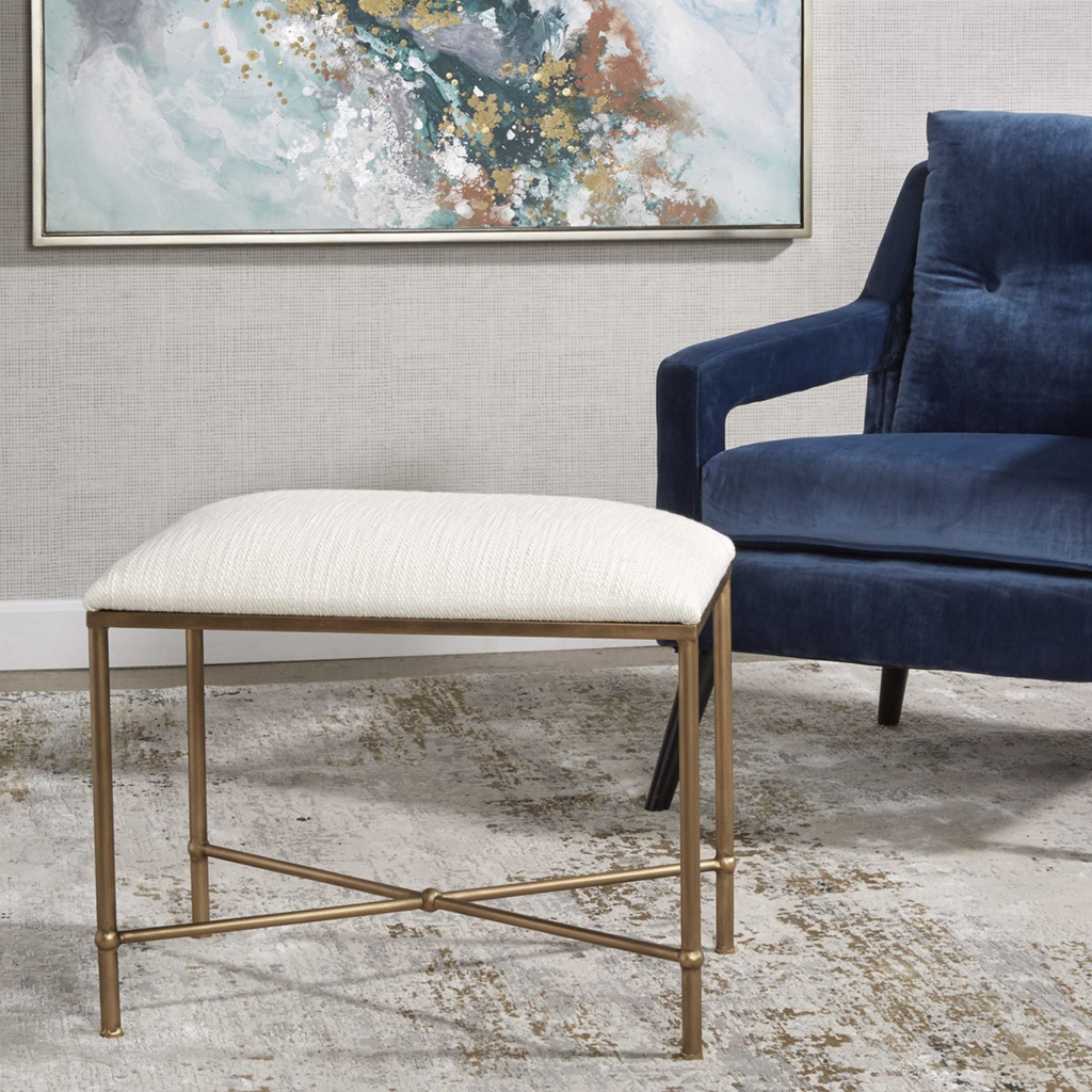 AVA SMALL BENCH IN GOLD - MAK & CO