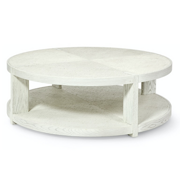 ADAMS COFFEE TABLE IN WHITE WASH FINISH - MAK & CO.