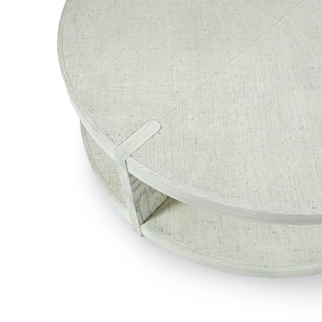ADAMS COFFEE TABLE IN WHITE WASH FINISH - MAK & CO.