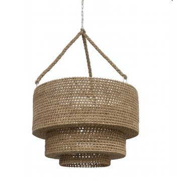 ASHLEY WOVEN PENDANT IN NATURAL - MAK & CO