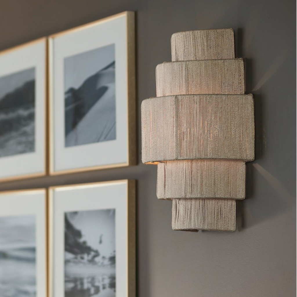 AVERY FIVE TIERED SCONCE IN NATURAL - MAK & CO.