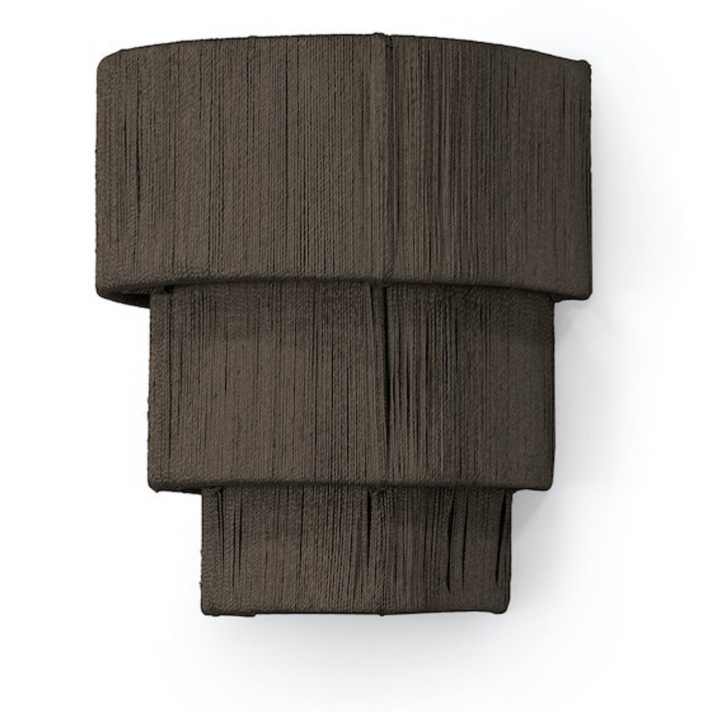 AVERY THREE TIERED SCONCE IN BROWN - MAK & CO