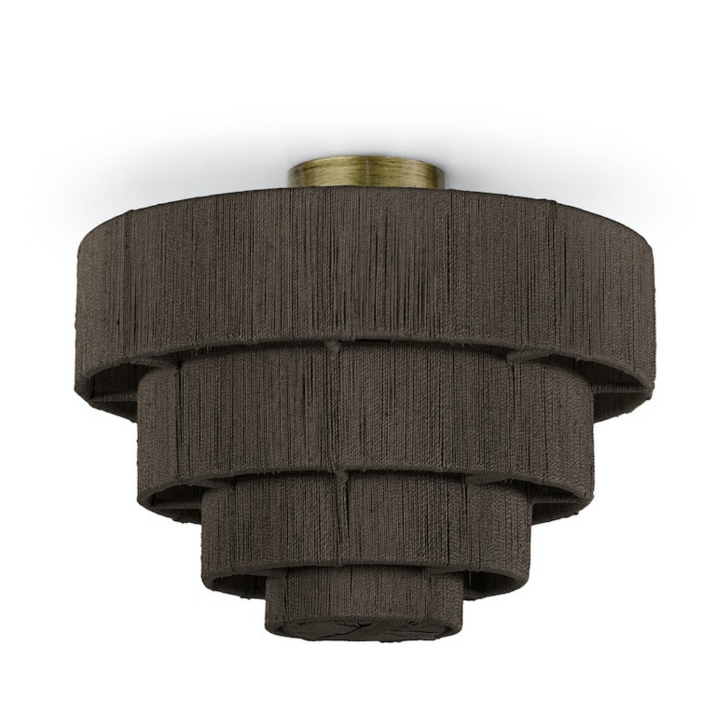 AVERY SEMI FLUSH MOUNT IN BROWN - MAK & CO