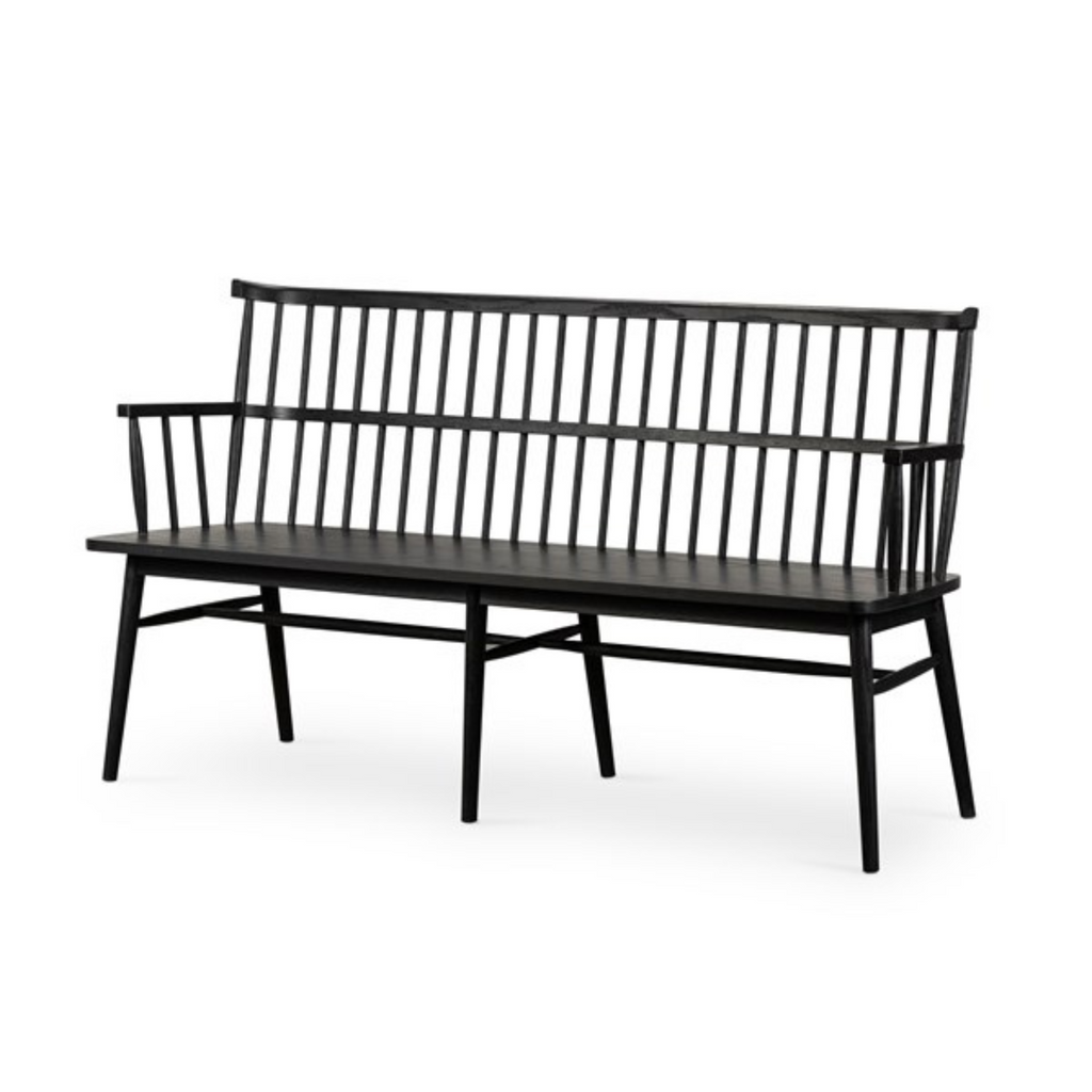 ASPEN LARGE BENCH IN BLACK OAK - MAK & CO.