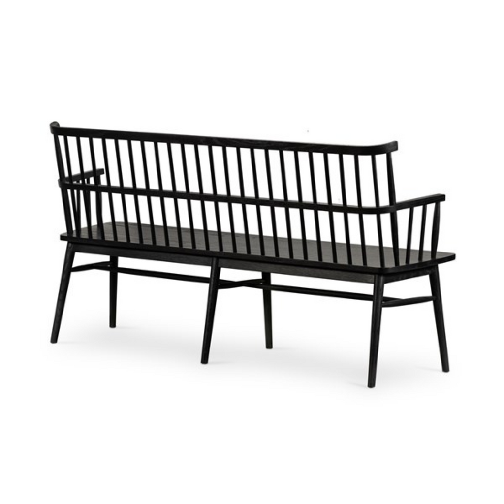 ASPEN LARGE BENCH IN BLACK OAK - MAK & CO.