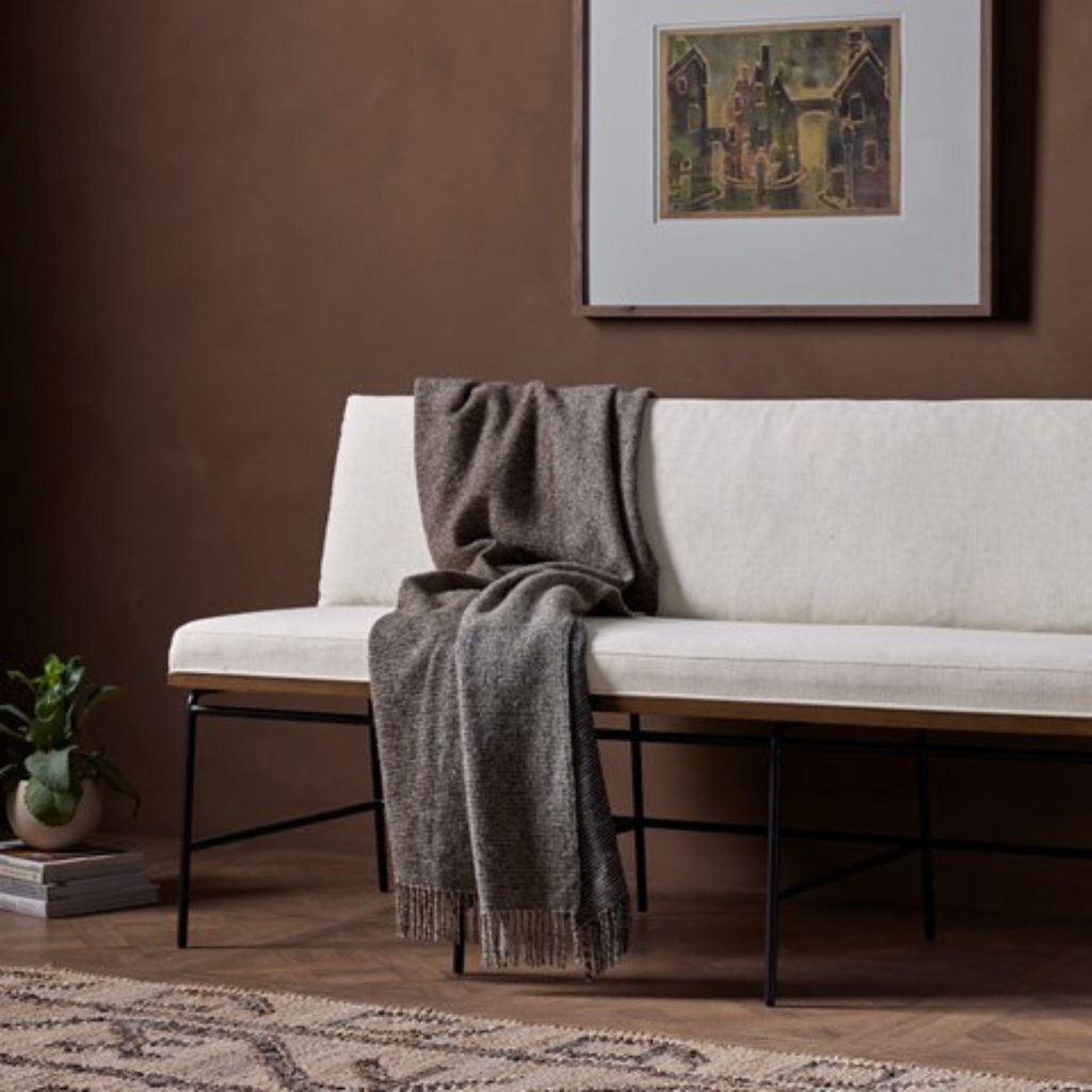 CRETE DINING BENCH-SAVILE FLAX - MAK & CO