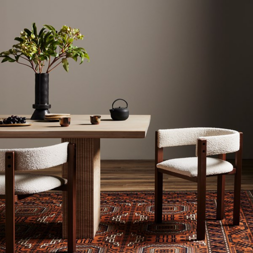 VITTORIA DINING ARMCHAIR IN KNOLL NATURAL-MAK&CO