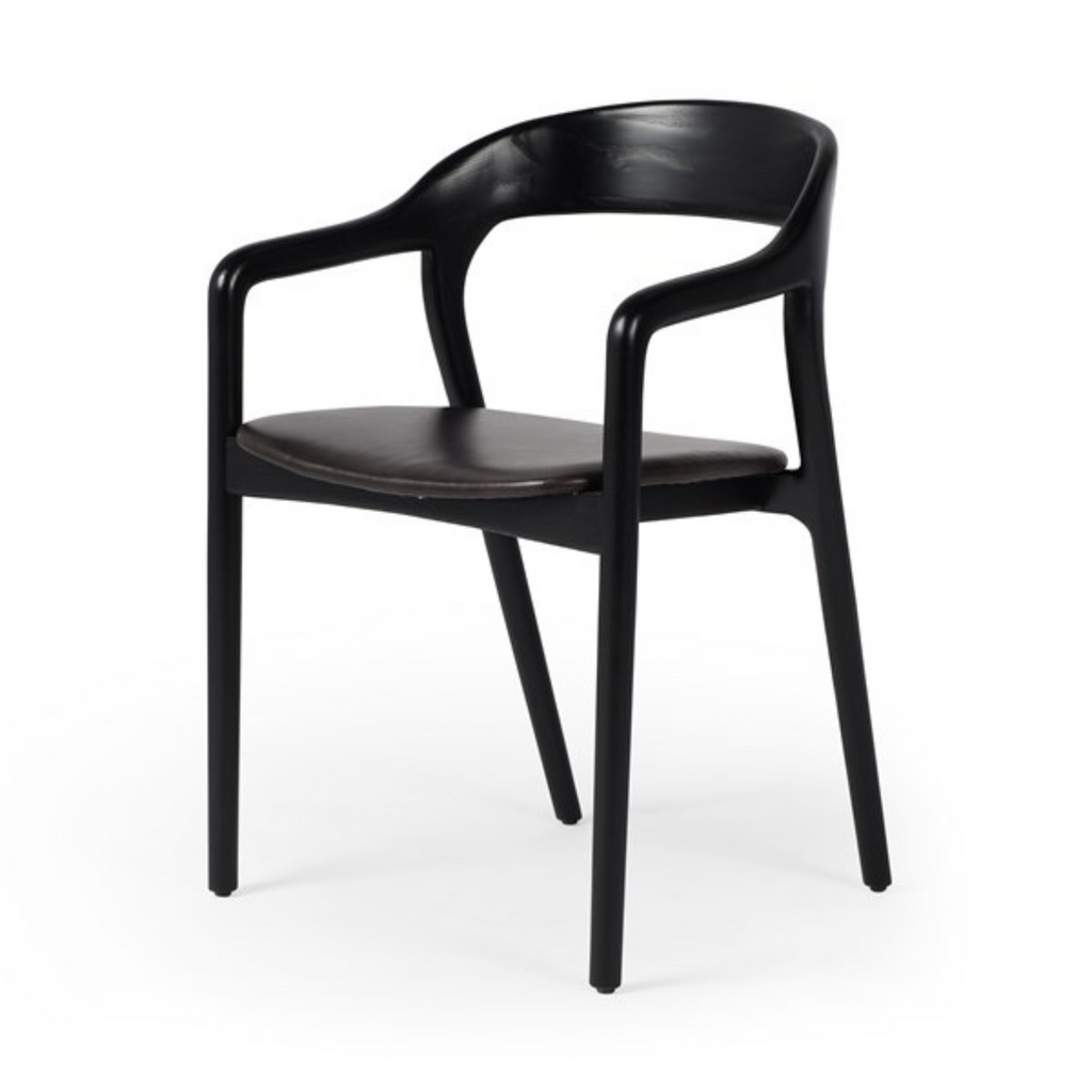 AMARE DINING ARMCHAIR IN BLACK - MAK & CO