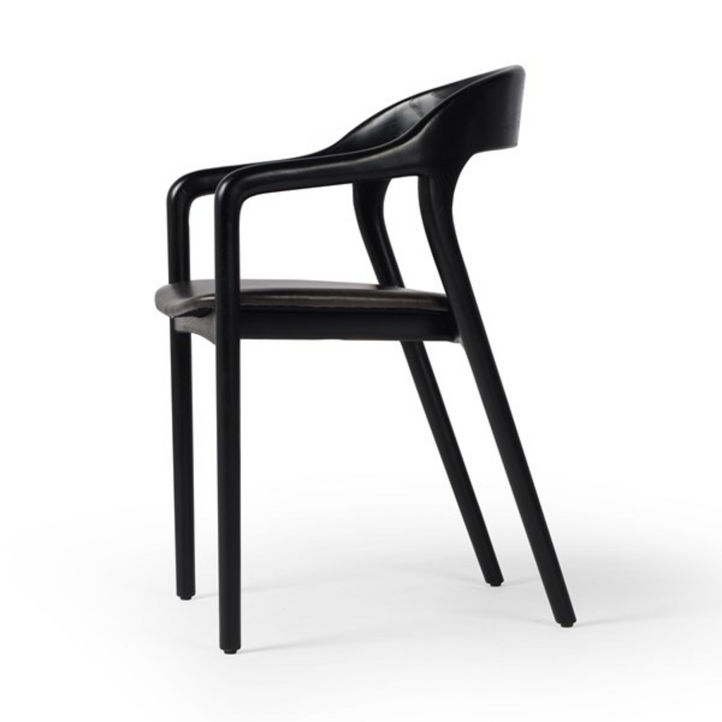 AMARE DINING ARMCHAIR IN BLACK - MAK & CO
