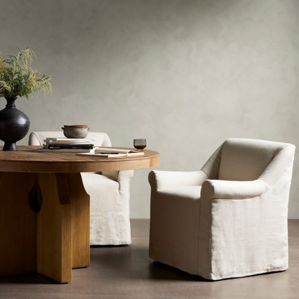 BRIDGES SLIPCOVER DINING ARMCHAIR - MAK & CO