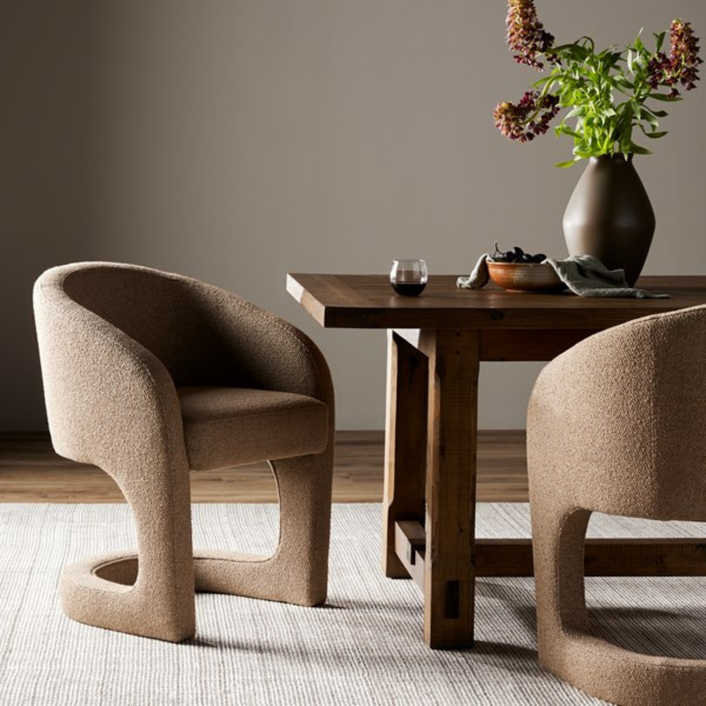 REYNOLD DINING ARMCHAIR IN HERON SAND - MAK & CO