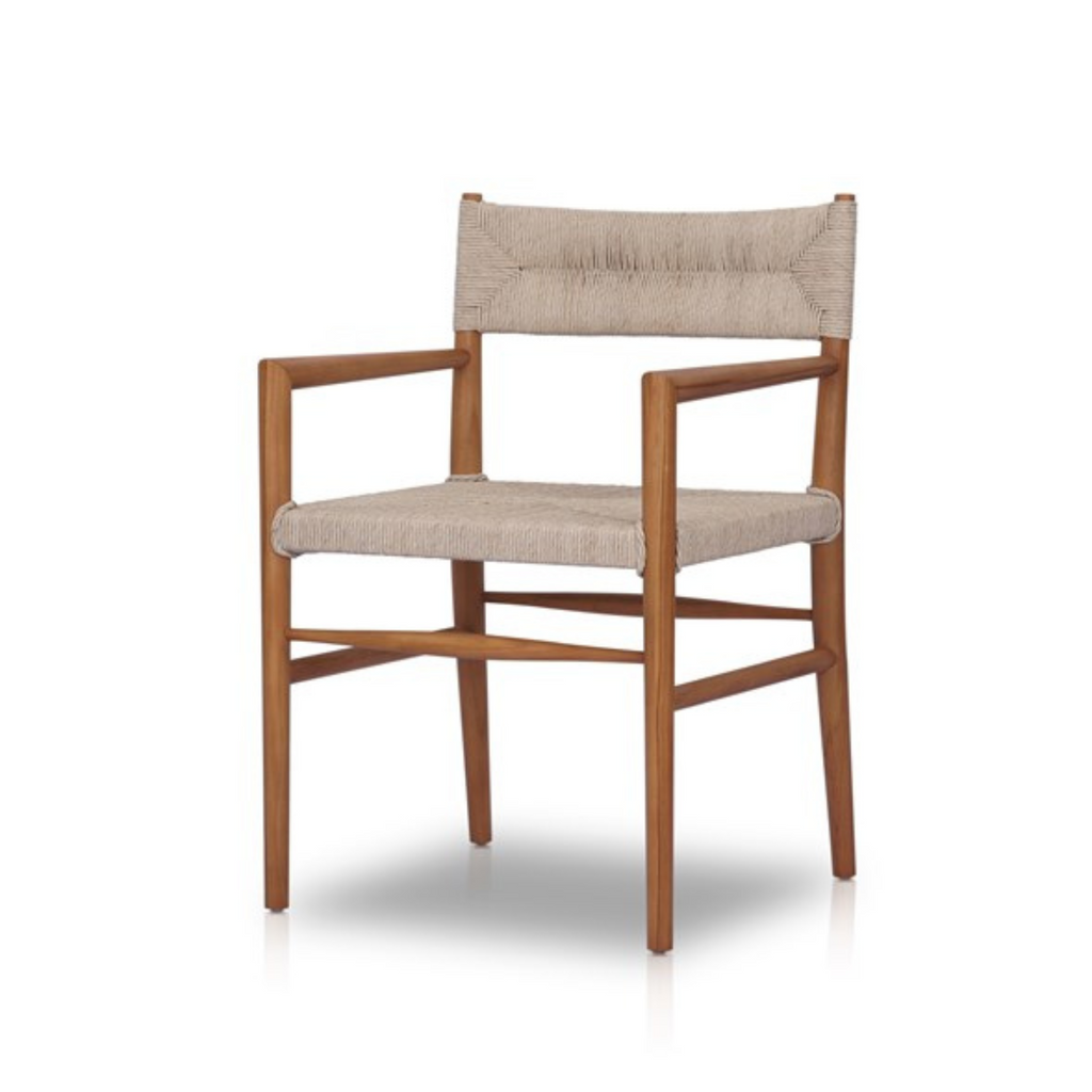 LOMAS OUTDOOR DINING ARMCHAIR-NATURAL - MAK & CO