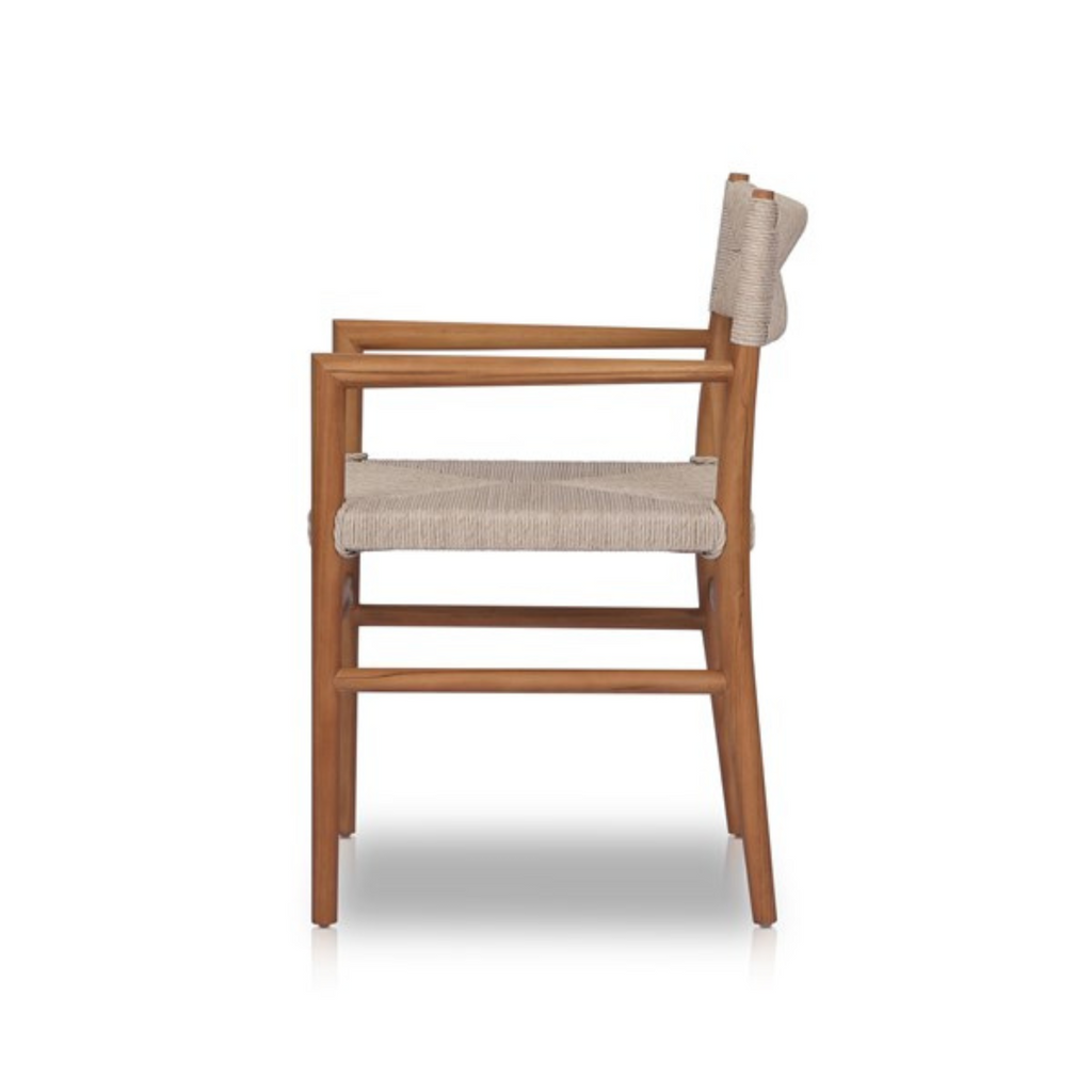 LOMAS OUTDOOR DINING ARMCHAIR-NATURAL - MAK & CO