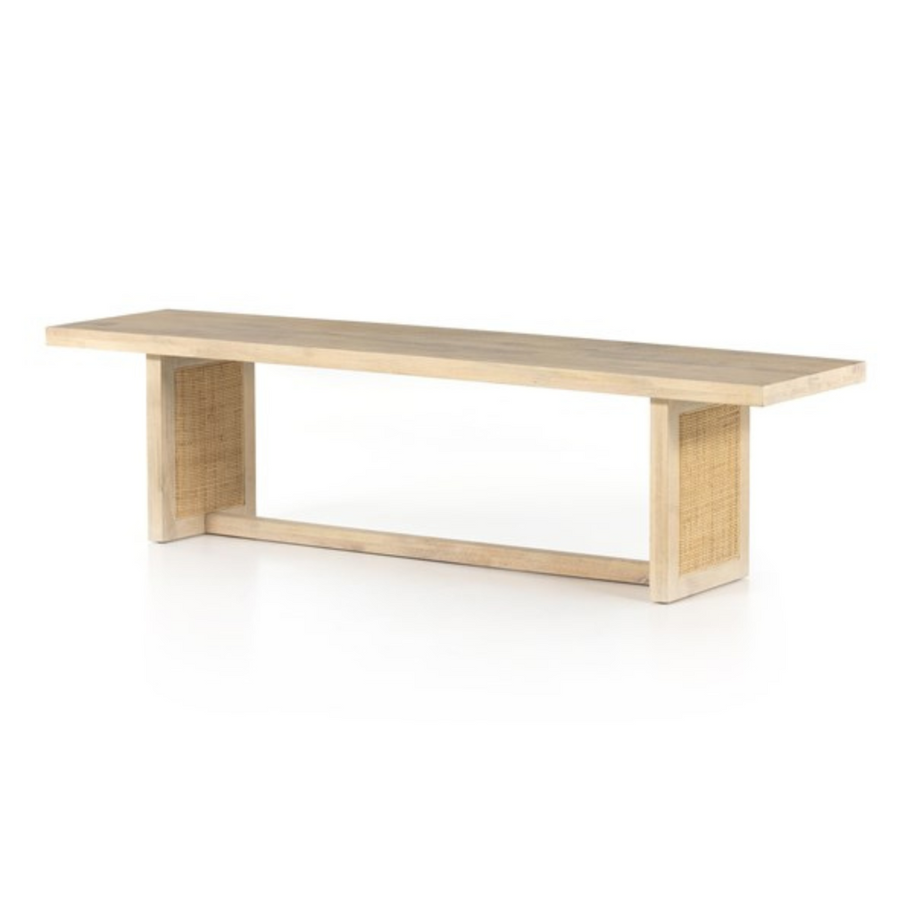 CLARITA WOOD DINING BENCH - MAK & CO