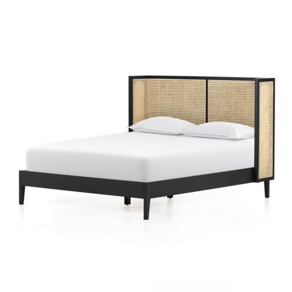 ANTONIA CANE BED IN BLACK - MAK & CO.