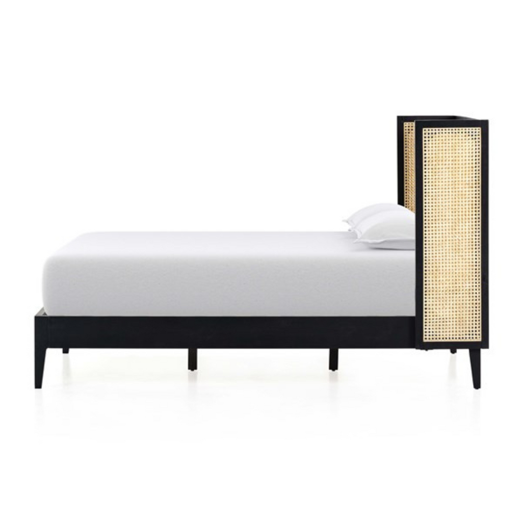 ANTONIA CANE BED IN BLACK - MAK & CO.