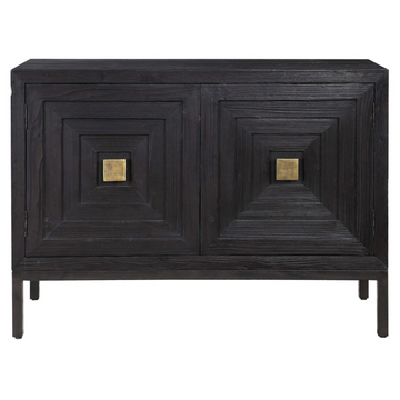 AIKEN TWO DOOR CABINET IN BLACK - MAK & CO