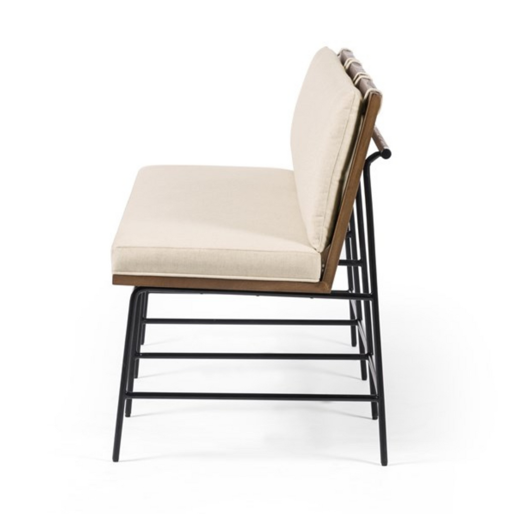 CRETE DINING BENCH-SAVILE FLAX - MAK & CO