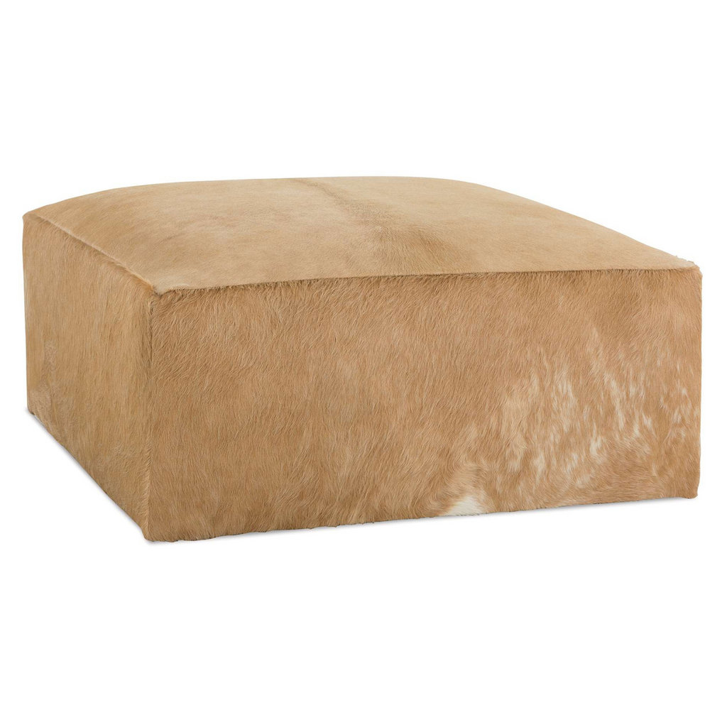 MILES HAIR ON HIDE OTTOMAN - MAK & CO
