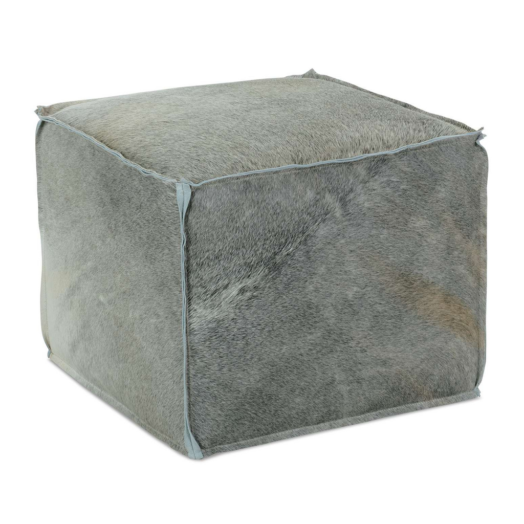 ZURI LEATHER OTTOMAN - MAK & CO