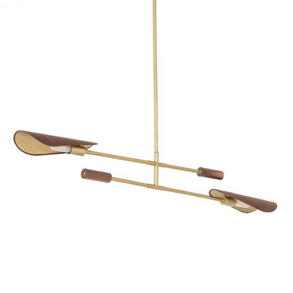 ASTRID DOUBLE PENDANT IN DARK BROWN ELK - MAK & CO