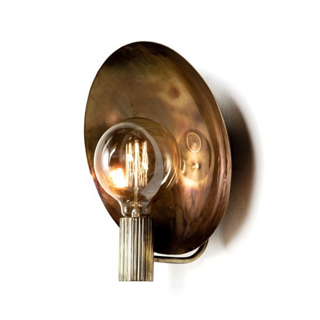LUND SCONCE IN BURNT BRASS - MAK & CO