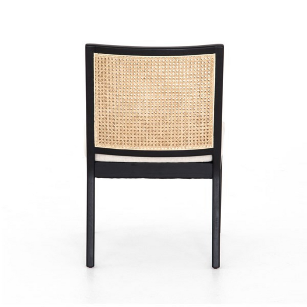 ANTONIA CANE ARMLESS DINING CHAIR IN BLACK - MAK & CO
