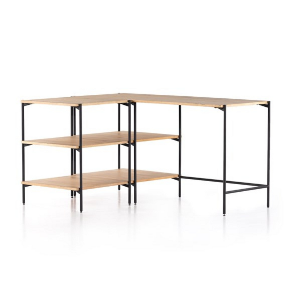 EATON MODULAR DESK W/ OPEN SHELVING - MAK & CO