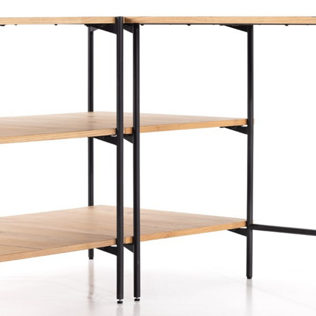 EATON MODULAR DESK W/ OPEN SHELVING - MAK & CO
