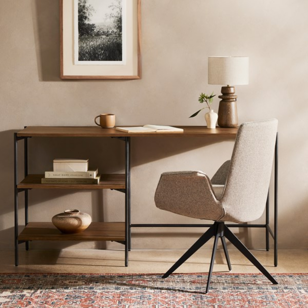 EATON MODULAR DESK WITH SHELVES - MAK & CO