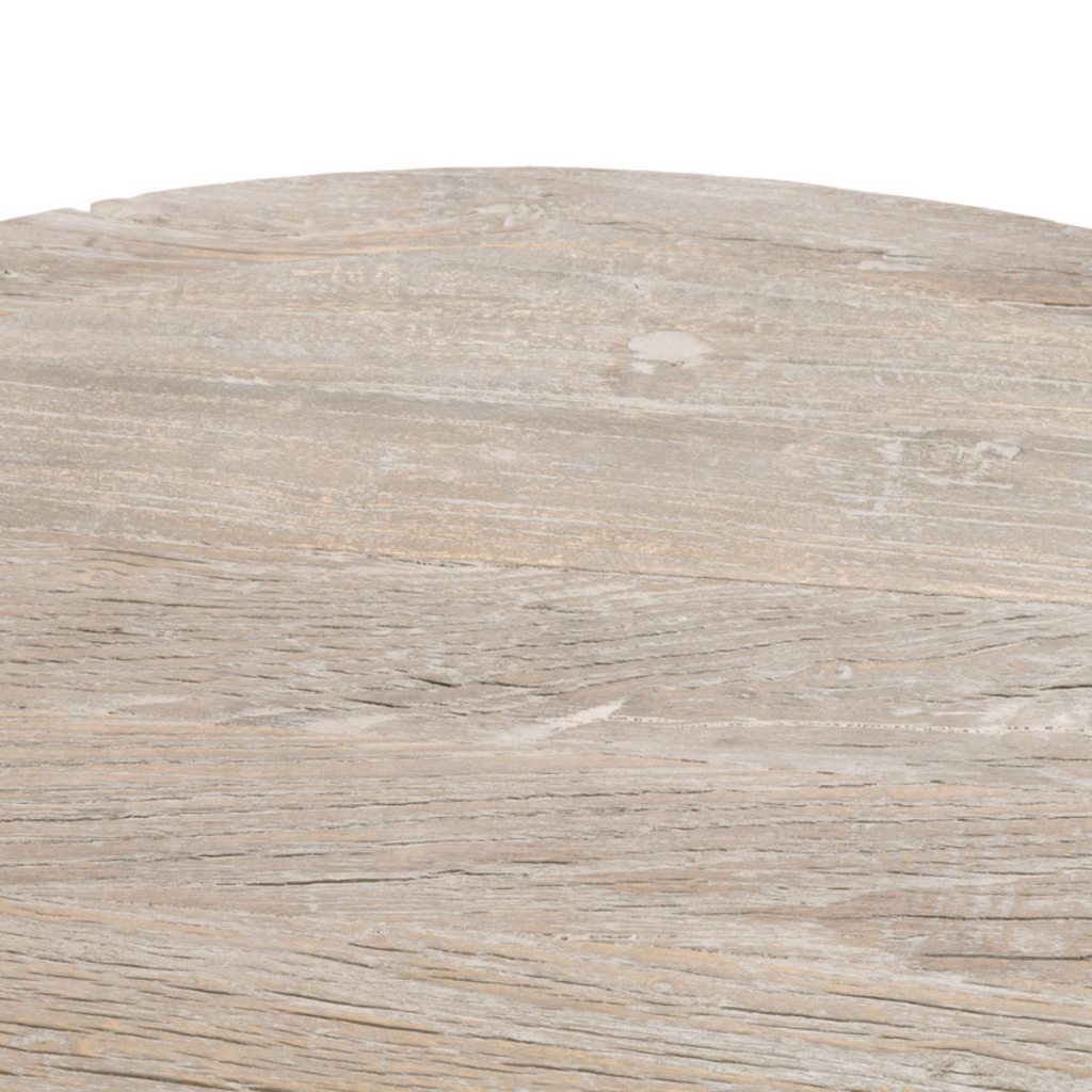 LARGE ELM WOOD END TABLE - MAK & CO