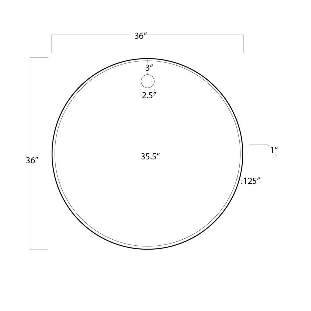 HANGING CIRCULAR MIRROR - MAK & CO