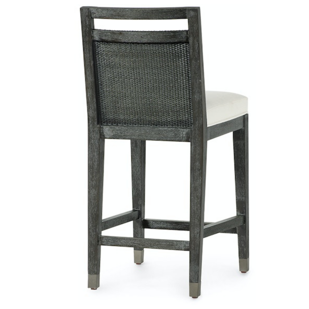 AUGUSTO 24 INCH COUNTER STOOL IN BLACK - MAK & CO