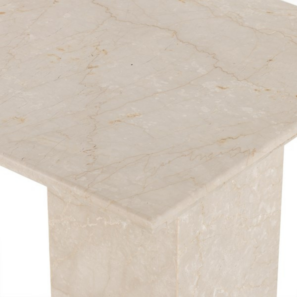 ARUM DESK IN CREAM MARBLE FINISH - MAK & CO.