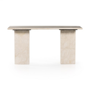 ARUM DESK IN CREAM MARBLE FINISH - MAK & CO.