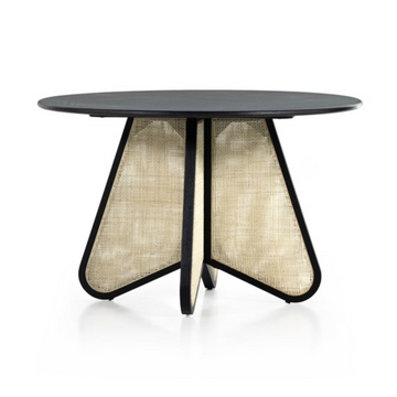 IRENE ROUND DINING TABLE-BRUSHED EBONY - MAK & CO