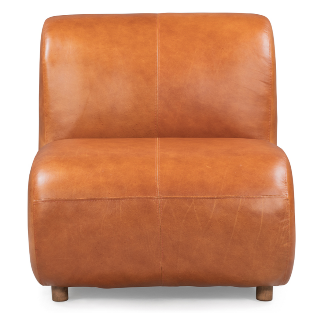Large leather accent chair - MAK & CO