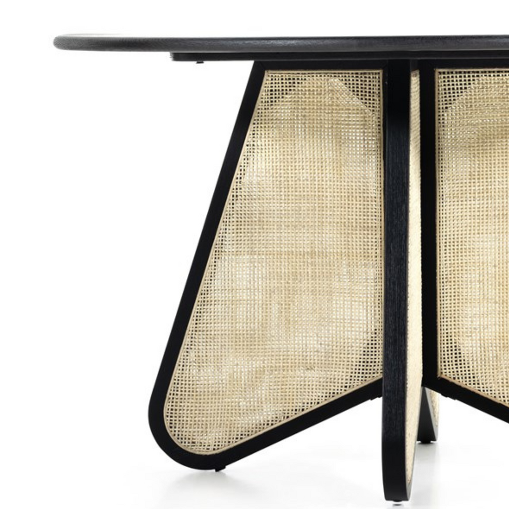 IRENE ROUND DINING TABLE-BRUSHED EBONY - MAK & CO