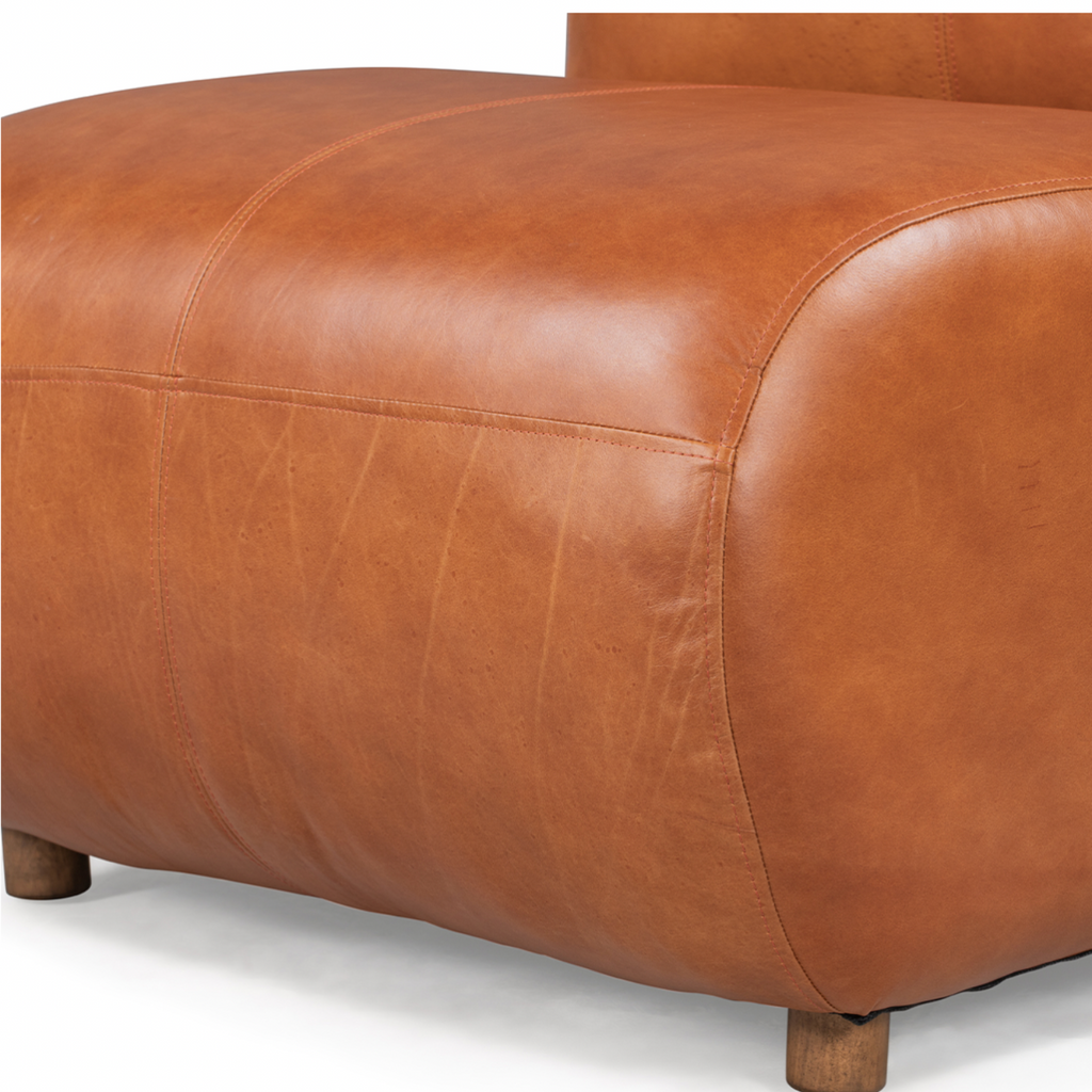 Large leather accent chair - MAK & CO