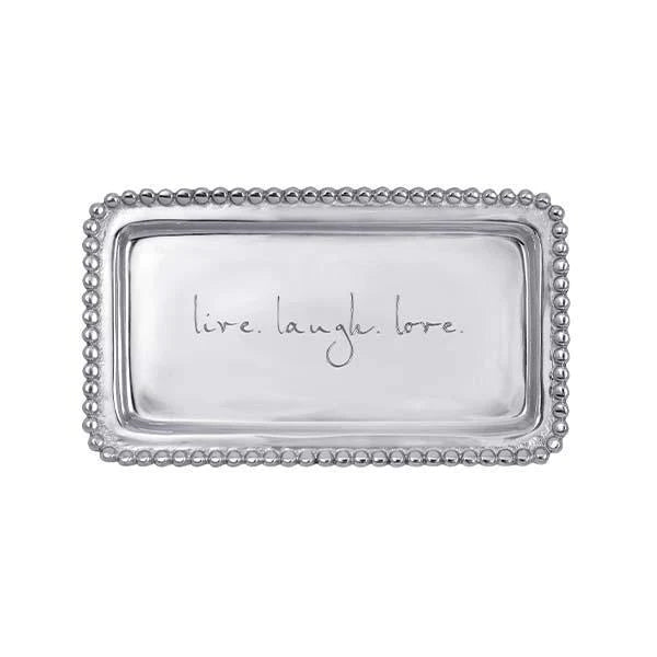 LIVE.LAUGH.LOVE BEADED STATEMENT TRAY - MAK & CO