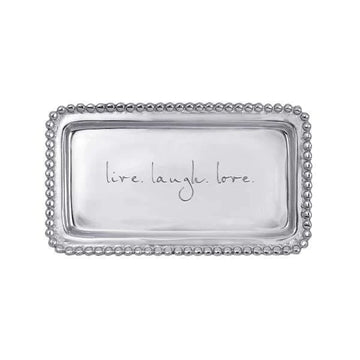 LIVE.LAUGH.LOVE BEADED STATEMENT TRAY - MAK & CO