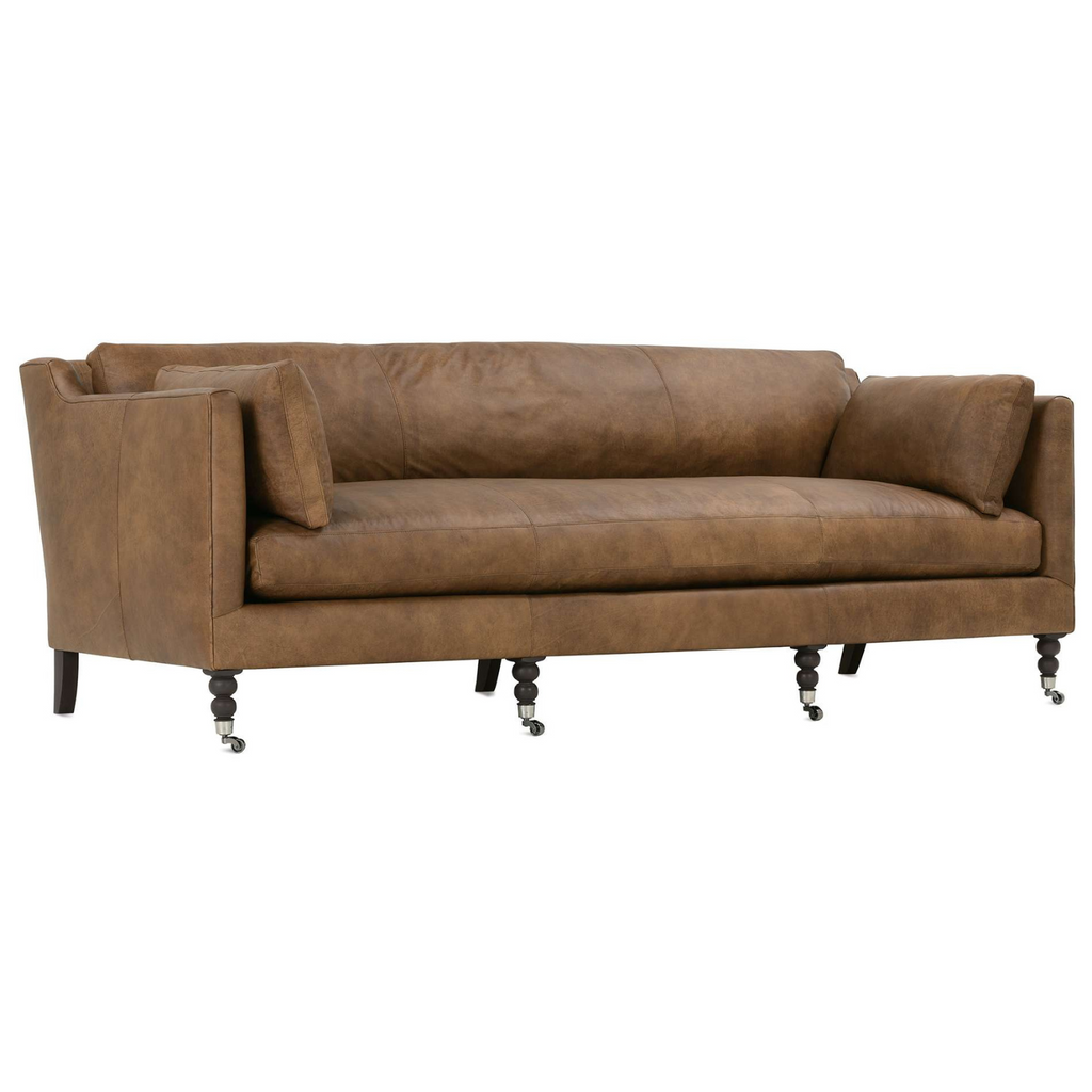 MADDIE 90" LEATHER SOFA - MAK & CO
